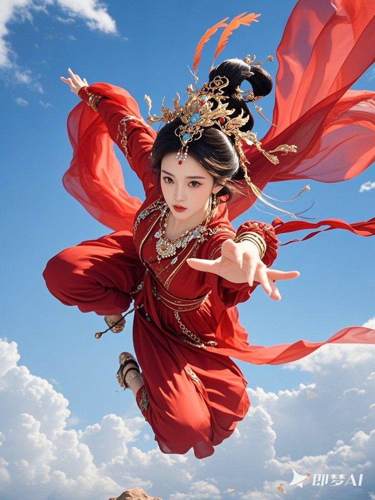 飞天仙女系列提示词-抖微学堂AI