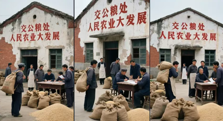 70年代交公粮系列AI绘画提示词-抖微学堂AI