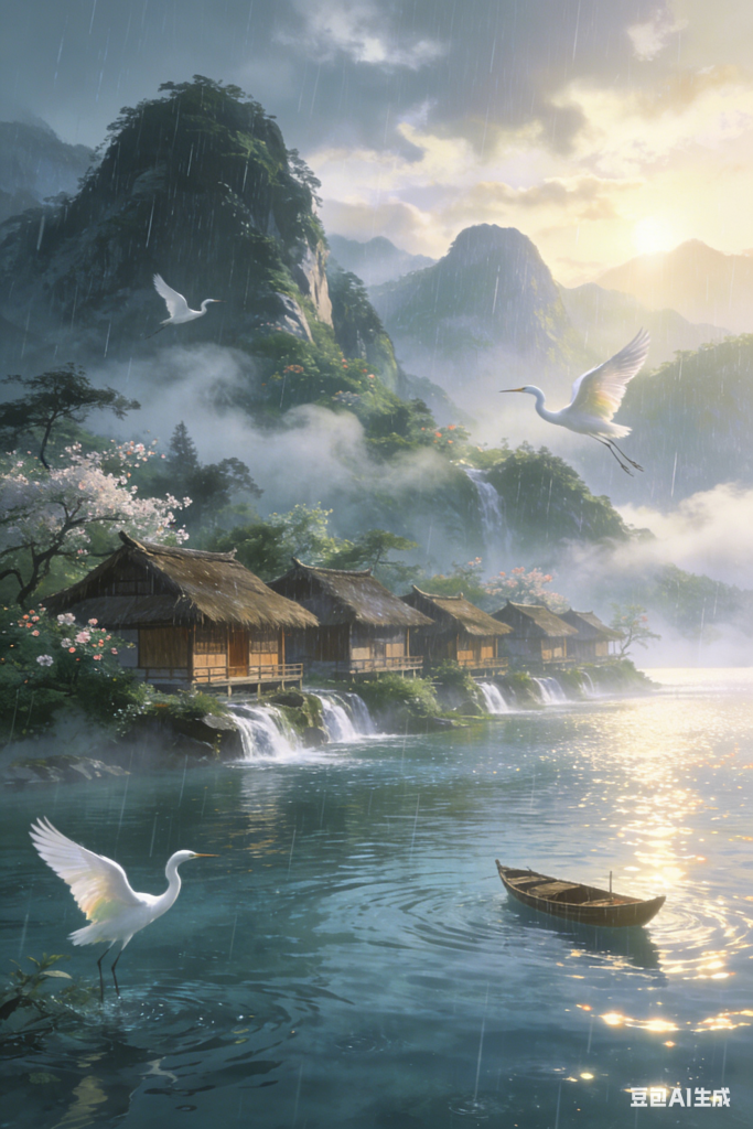 古风风景系列AI绘画提示词-抖微学堂AI